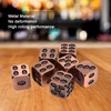 7pcs Metal Dice Set Exquisite Square Inlaid Skull Pattern Dice