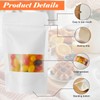 Leelosp 300 Pcs Kraft Bags with Window 3.5 x 5.5