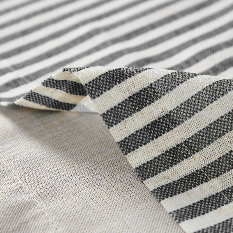 jinchan Linen Striped Valance for Windows 18 Inch Blackout Drapes