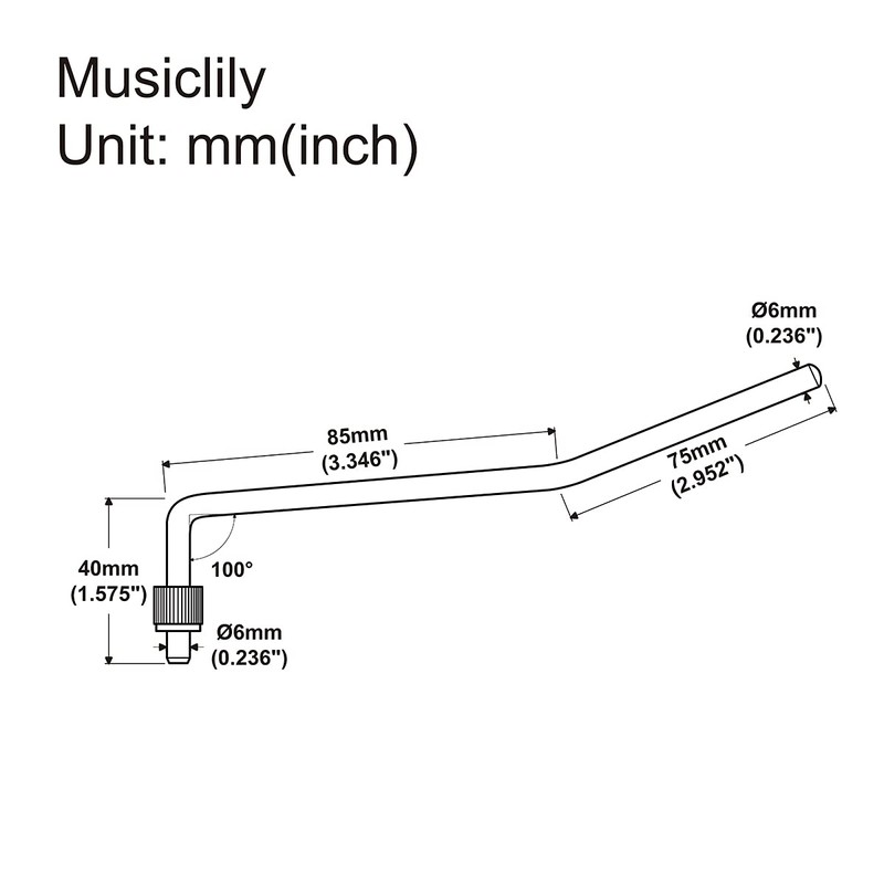 Musiclily Pro 6mm Steel Tremolo Arm Plug-in for Floyd Rose