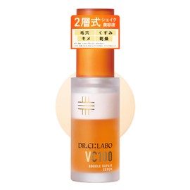 Dr. CiLabo New VC100 Double Repair Serum (1.0 fl oz (30 ml) / 1 Bottle / Approx. 1 Month Supply), Vitamin C Serum (Pores, Dullness, Dryness), Double Layer Type