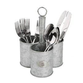 Mind Reader , Cutlery, Silverware Organizer, Utensil Caddy, Multi-Purpose Holder, One Size, Silver Metal