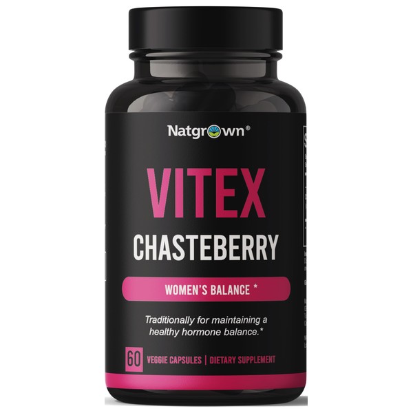 Natgrown Vitex Chasteberry Supplement for Women 1,000 mg - Agnus