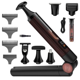 Back Shavers for Men Long Handle, Waterproof Back Shaver with 4 Shock Absorber Flex Heads, Rechargeable Electric Back Razor and Hair Trimmer, Extendable Electric Shaver for Body Grooming, Portable