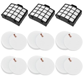 AZ2002 Vacuum Filter Replacement Parts for Shark Vertex Duoclean Upringht Vacuum AZ2000 AZ2000W AZ2002, Compare to Part XHFAZ2000, XFFKAZ2000, 3 Filters and 6 Foam and Felt Filter.