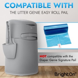 Perfect Fit Cat Litter Refill Bags Compatible with Litter Genie Easy Roll Pail (75 Bags) (Scented)