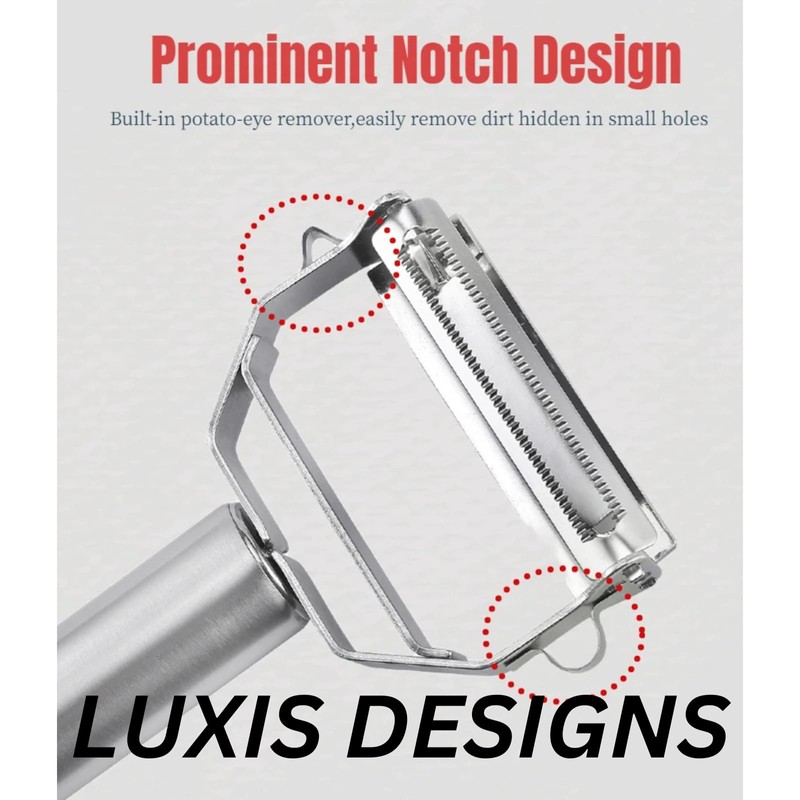 LUXIS DESIGNS Professional Stainless Steel Triangular Peeler - Lancashire Peeler