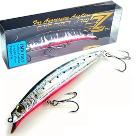 Zigginger Z x AncientHunter Ripple 115SF, 4.5 - 0.6 oz (115 mm-18 g), Ripless Minnow, BKK Hook, Sea Bass, Flounder, Lure, Minnow, Floating Minnow (Sardine)