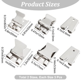 GORGECRAFT 6PCS 2 Sizes Sliver Iron Bolo Tie Findings Slider Clasp Bolo Tie Tips Bolo Tie Buckle Accessories Slide Lock Clips for Bolo Tie Making Braided Leather Men Creative Gifts Bronze