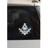 Widow's Son Square & Compass Masonic Vinyl Decal - [White][6