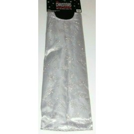Christmas Tree Skirt 48in Christmas Shoppe Silver w/Snowflake Pattern New w/Tag