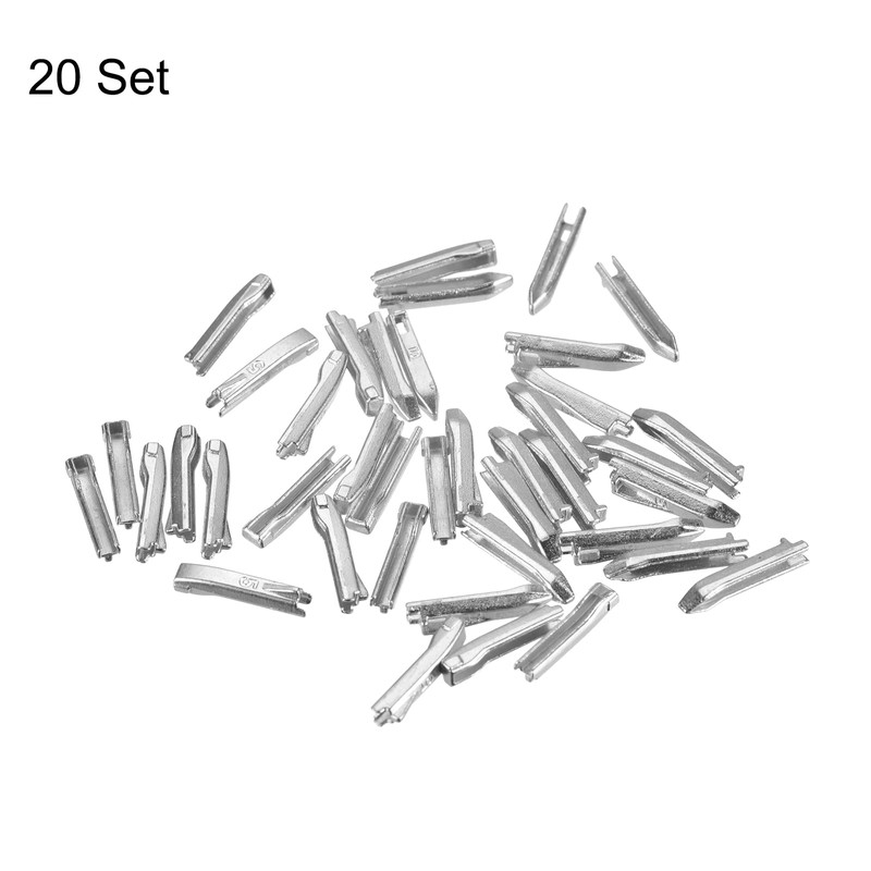 sourcing map 20 Set Double Open Zip Repair Locking Kit