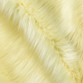 Bianna Creations Faux Fur Fabric Pieces | US Based Seller | Shaggy Squares | Craft, Sewing, Costumes (Banana Yellow, 12x12 inches)