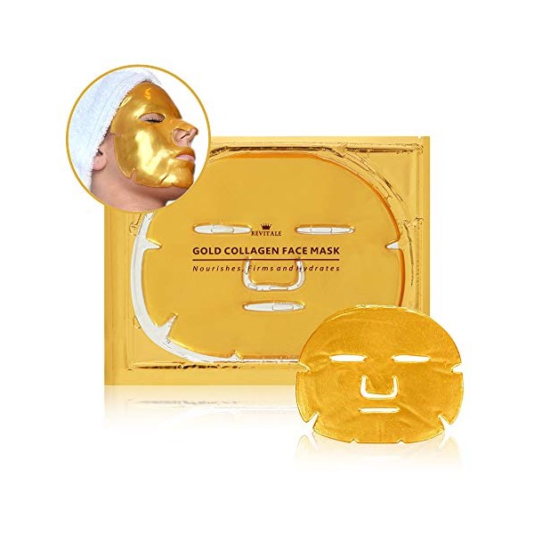 Revitale 24K Gold Face Mask - Enriched with Collagen (3 Pack)