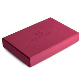 Yoga Studio Yoga Block - 30cm x 20cm x 5cm, Non-Slip EVA Block, Lightweight Exercise Accessory (Raspberry)