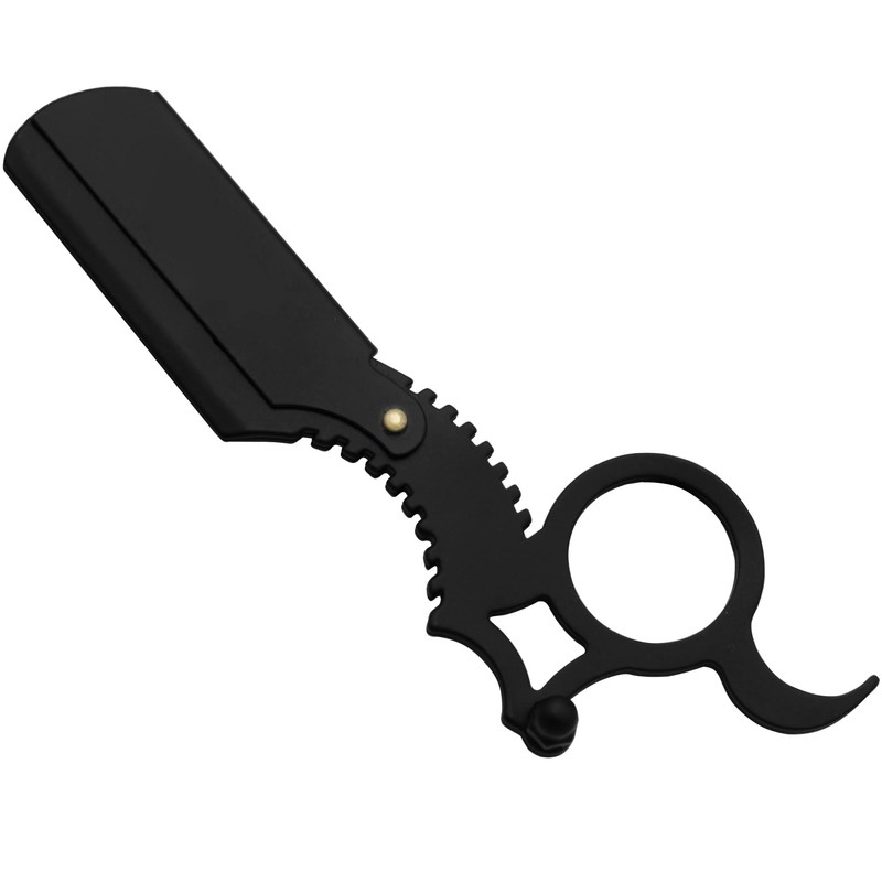 Replaceable Half Blade Straight Razor with 100 Blades, Professional Single