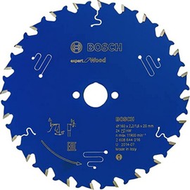 Bosch 2608644016 EXWOH 24 Tooth Top Precision Circular Saw Blade, 0 V, Blue
