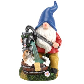 EarthScape Garden Ornament, Gardening Goods, Gardening, Figurine, Object, Solar Light, Resin, Outdoor, Garden, Entryway, Waterproof