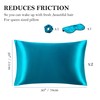 PiccoCasa Set of 2 Zippered Satin Blindfold Headband Pillow Case