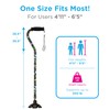 Nova Joy Designer Offset Quad Cane for Seniors - Unisex