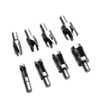 8 Piece Tenon Drill Set, Wood Plug Cutter Drill Set,