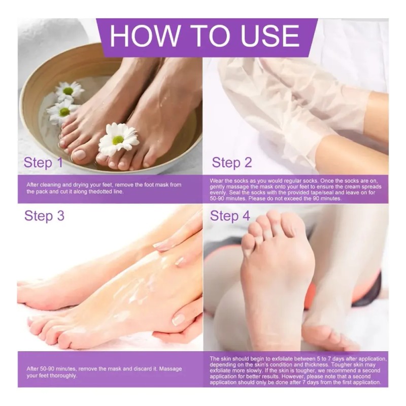 Mascarilla Exfoliante Pies Lavanda 1 Par + Aliver Renovación