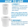 CYUXING White Pool Umbrella Holder Adapter Supplies, Umbrella Pole Stabilizer