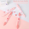 Valtiner 6 Pcs Cute Erasable Gel Pens, Retractable Black Ink