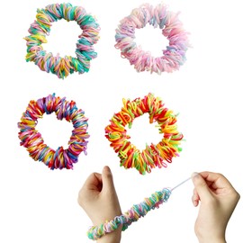 4 Packs Skin Picking Fidget Toys Fidget Pick & Flip Fidgets for Anxiety and Trichotillomania Stretchy Loom Picking