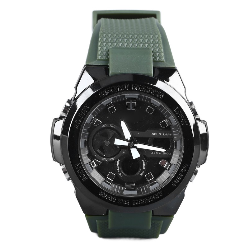 Quartz Electronic Watch Casual Double Movement Waterproof Dual Display Luminous