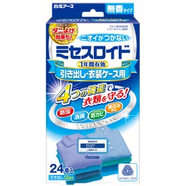 ミセスロイド Unscented Type for Drawers and Clothes Cases, Pack of 24