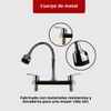 Llave Mezcladora Fregadero Maxims Cocina Plata Cromado Presion Baja Alta