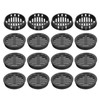 sourcing map 20Pcs 50mm/2in Air Vents Circular Soffit Vents, Black