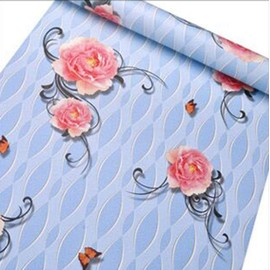 HOYOYO 17.8 x 118 Inches Self-Adhesive Liner Paper, Removable Shelf Liner Wall Sticker Dresser Drawer Peel Stick Kitchen Home Decor