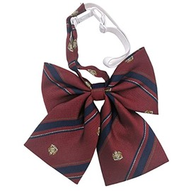 NECOTIA Brand Cute School Ribbon, Bowtie, Girls, Uniform Ribbon, Bowtie, Middle School, High School Students, Easy, One-Touch Installation, Navy Blue, Red, Pink, Candy, G