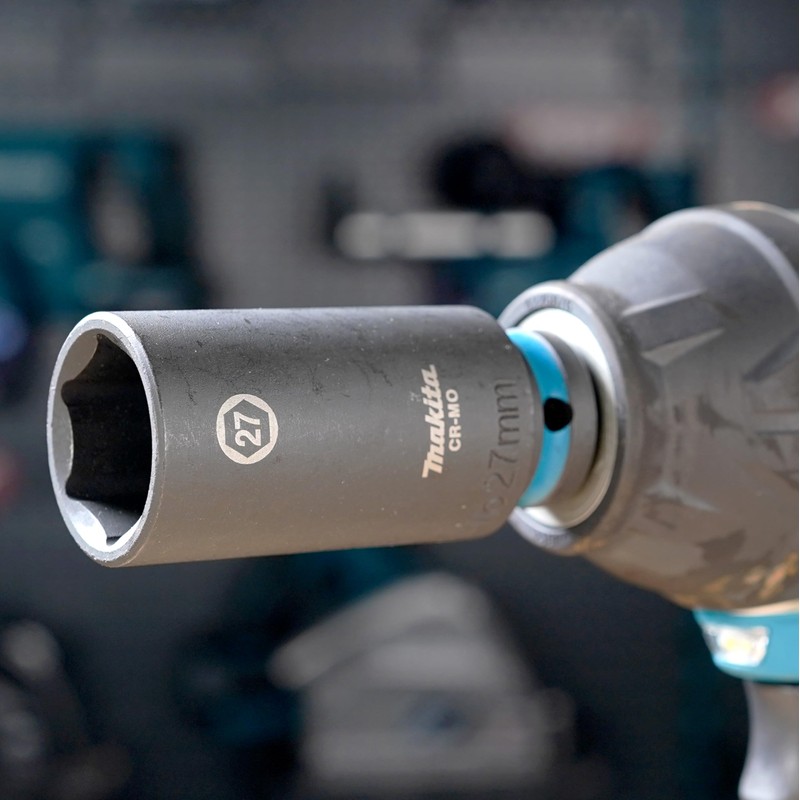 Makita E-16536 Impact Socket 1/2 Inch SW27 Long Impact Black