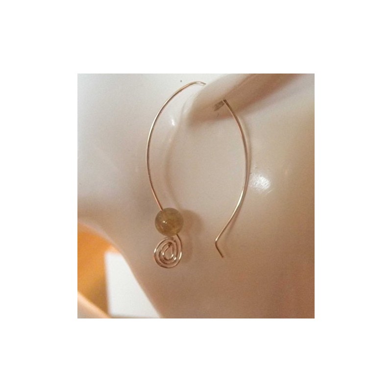 Ohrringe ELIPS Edelstein versilbert (Rutilquarz)