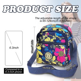 Energather Crossbody Bag, Shoulder Crossbody Bag Crossbody Purse with Multiple Zipper Pockets for Women, Crossbody Handbag (colorful)