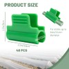 Modixun 48pcs Greenhouse Clamps, Greenhouse Clips, Film Row Cover Netting