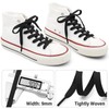 DELELE Solid Flat Shoe Laces: Hollow Thick Black Shoelaces for