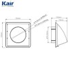 Kair Beige Cowled Outlet Grille 155mm External Dimension with 100mm