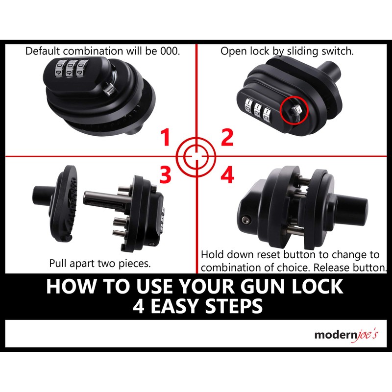 MJs Night Trigger Combination Lock for Low Level Lighting(3 Pack).
