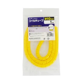 ELPA CT-N690P(YE) Coil Tube Cord Wire Protection Yellow 3.3 ft (1 m) Coil Diameter / 0.4 inch (10 mm) Color