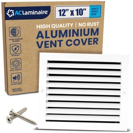 12x10 Inch (Duct Opening) Air Return Vent Cover Decorative – Premium Aluminum AC Vent Cover for Ceiling & Wall, Rustproof Grille, Ideal for Home HVAC Grille, Durable & Easy to Install by ACLAMINAIRE