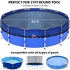 Waterproof Winter Pool Cover, Multifunctional Round Tarp for Above Ground