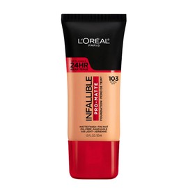 L'Oreal Paris, Base De Maquillaje Líquida De Larga Duración, Infallible 24H Pro-Matte, Tono Natural Buff 103, 30Ml