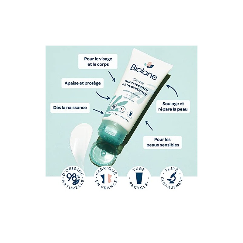 Biolane Nourishing and Moisturising Cream 100ml - 1 Piece
