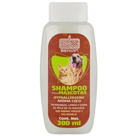 Shampoo Herbal para Perros y Gatos Aroma Coco | Con Aloe Vera y Eucalipto | Hipoalergénico, Biodegradable | Ideal para Piel Sensible | 300 ml