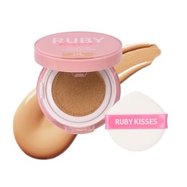 Ruby Kisses Base De Maquillaje En Cojín, Maquillaje Coreano De Cobertura Total, Ligera Y Duradera, Acabado Natural Y Luminoso Que Dura Todo El Día... 