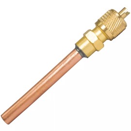 Appli Parts APVS-14142 1/4 in SAE Access Schrader Valve x 1/4 ODF x 2 in Copper
